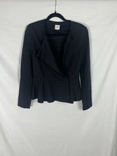 Cabi Agency Peplum Ponte Knit Black Jacket size 6