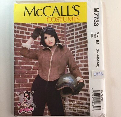 McCalls 7733 Biker Jacke Kragen PLUS Yaya Han Cosplay Damen Neu Uncut Muster