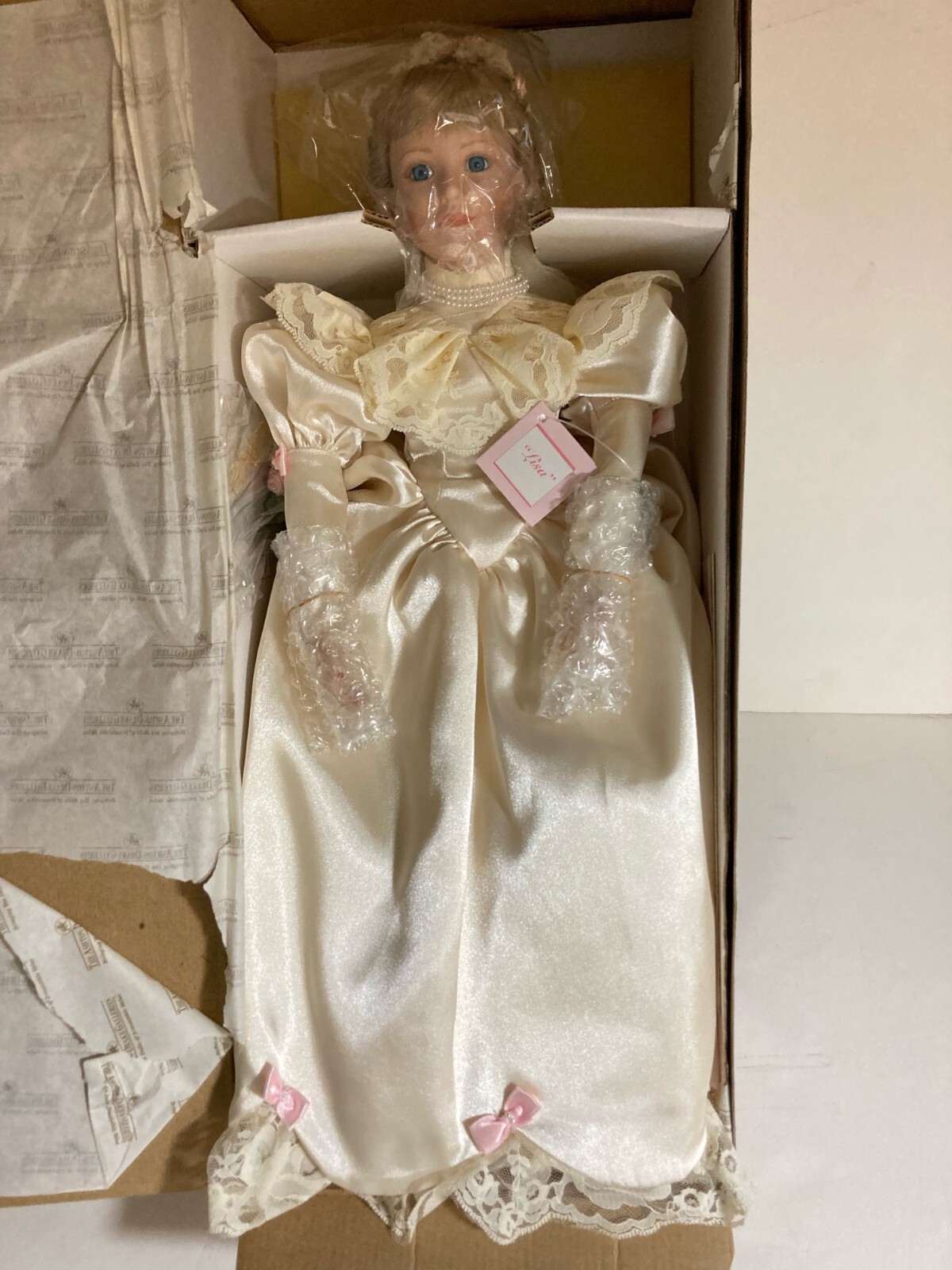 1990s Lisa Wedding Dress Porcelain Doll by Ashton Drake NIB
