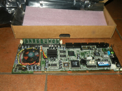 (1) Axiomtek SBC8168 Single Board Computer PCB Full Socket 370 CPU Card ...