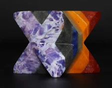 85MM Seven Chakra Gemstone Healing Merkabah Reiki Energy Decor Gift Crystal Star