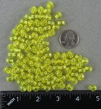 8mm 200 Count FACETED Translucent Yellow Beads USA Fishing Tackle Free Shipping