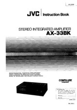 JVC AX-33BK Amplifier Owners Instruction Manual Reprint