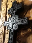 Wooden Carved Cross Bog Oak  antique  wood. Christian gift, Religious gifts
