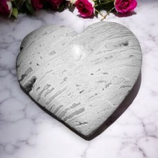 Mexican White Lace Agate Druzy Heart Carving