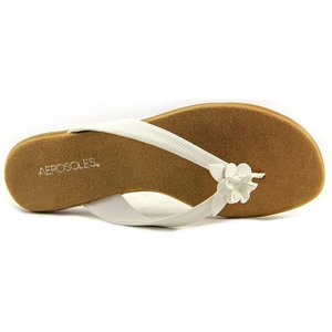 white foam flip flops