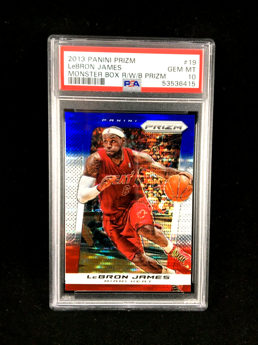 2013-14 Panini Prizm - Blue White & Red Pulsar Prizm LeBron James