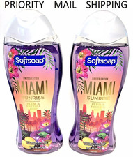  2 Pack Softsoap - MIAMI SUNRISE - Pulm  Freesia - BODY WASH - 20 oz