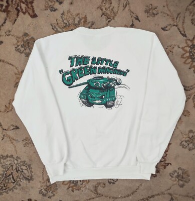 VTG 80s Jerzees SOUTH FAYETTE Little Green Machine Double Sided Sweatshirt  US XL