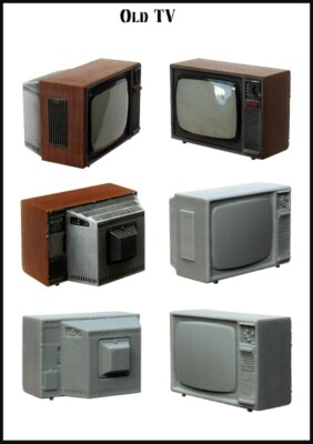 EVOLUTION MINIATURES 1:35 SET EMA-35010 DIOROMA ACCESSORY OLD TV (1 PIECE)