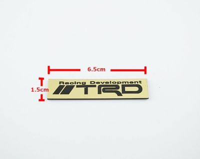 Plastic Gold  Racing Development TRD Sticker Emblem Decal for Toyota  6.5X1.5cm