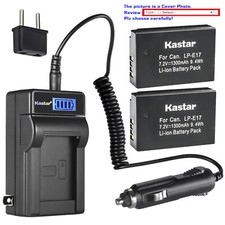 Kastar Battery LCD AC Charger for Canon LP-E17  Canon EOS 800D Camera