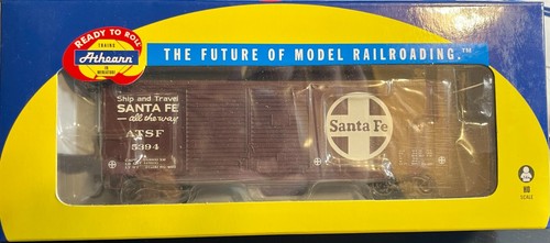 Athearn RTR HO 74928 SANTA FE 40' Doble Puerta Caja Coche ATSF 5394 All the Way Ad | Condition: Used