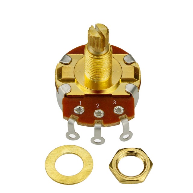 2x A250K 2x B250K 18mm Copper Long Shaft Guitar Bass Potentiometers