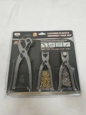 Illinois Industrial Tool 3pc Leather Punch & Grommet Tool Set 90235