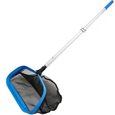 17.5'' Selfrepair Pool Net With Pole 10 Ft Thick Aluminum 8 Sections Detachable 