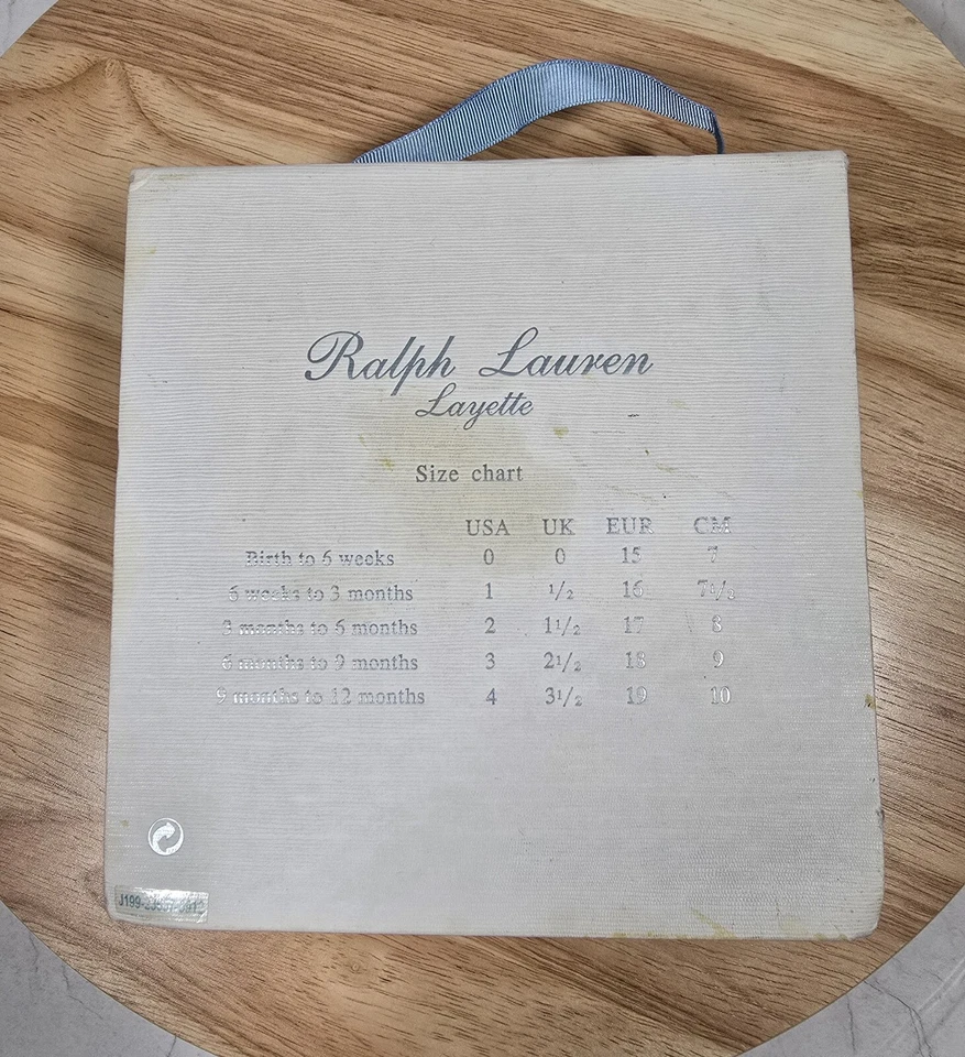 Ralph Lauren Lafayette 运动鞋 婴儿床 尺寸 1 白色小马钩环  — 第 2/4 张图片