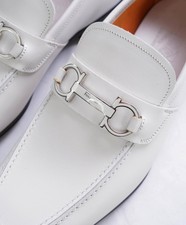 Salvatore Ferragamo Leather Upper White Dress Shoes for Men  display picture 1