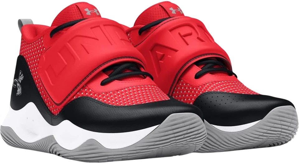 Zapato de baloncesto Under Armour para niños zona preescolar 2 ROJO/NEGRO 3026638-600 Foto 4 de 4