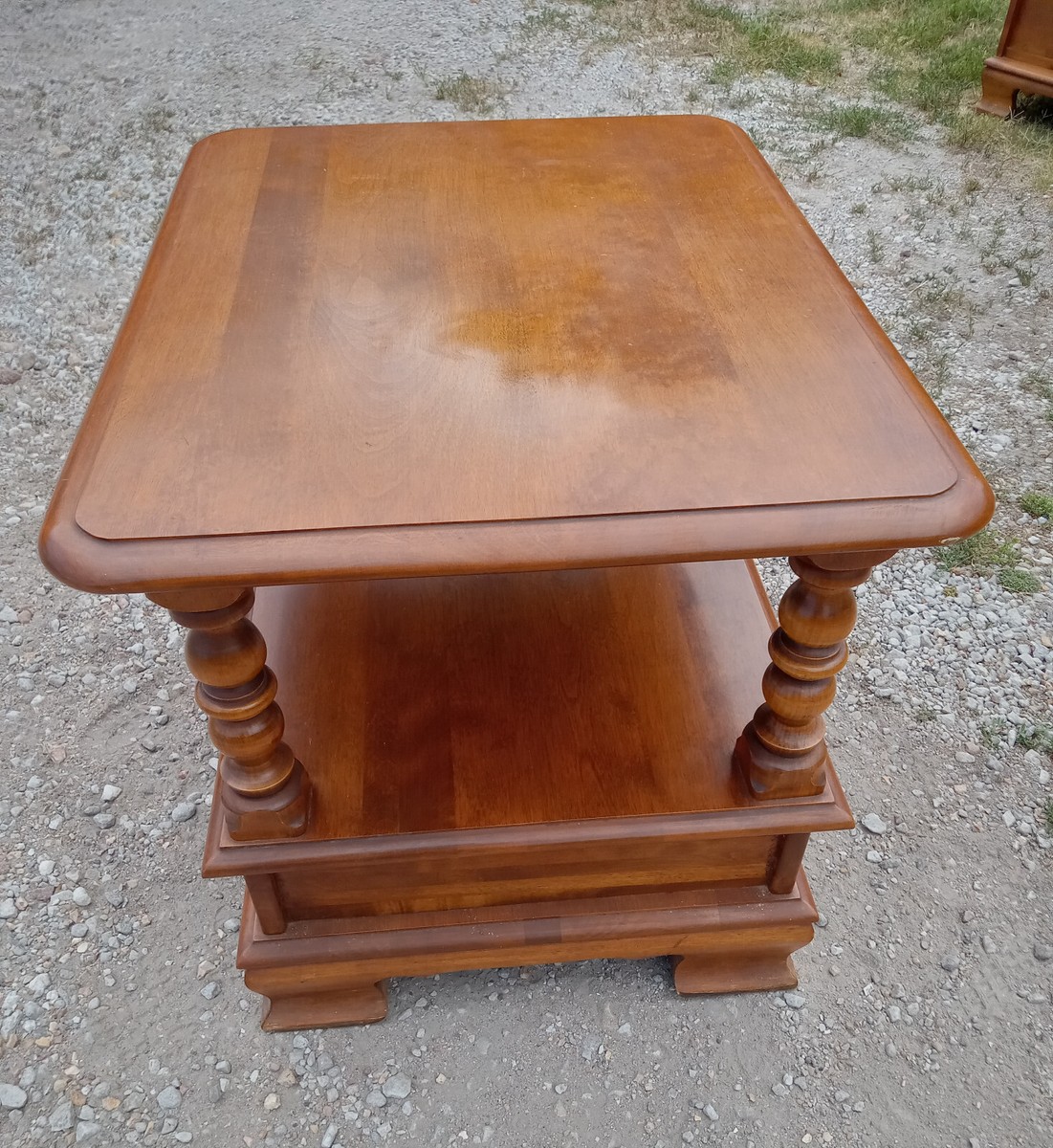 最後の値下げ■ETHAN ALLEN■2人　中古品 Mid Century Maple Ethan Allen Side Table / End Table (EA87