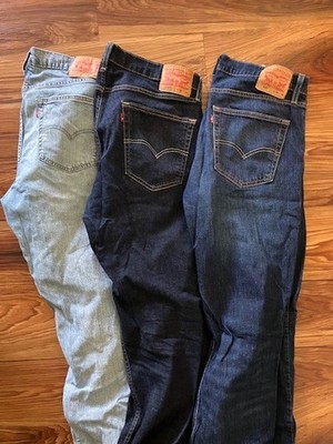 Levi's 559 Relaxed Straight blue jeans W36 L34 Pack of 3