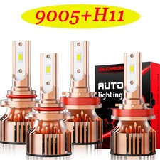 For Honda Accord 2008-2018 4x Combo LED Headlight Bulbs Hi/Low Beam Kit 30000lm