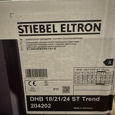 STIEBEL ELTRON Elektro-Durchlauferhitzer DHB 18/21/24 ST Trend stufenlos 20-60 °