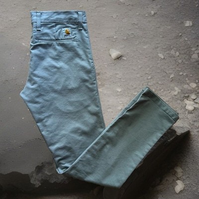Carhartt WIP Sid Pants 32x31.5 Gray Slim Chino Minimalist Streetwear New York