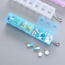 Weekly Pill Box Organizer 7 day Medicine Pill Case Organizer 3 Colors
