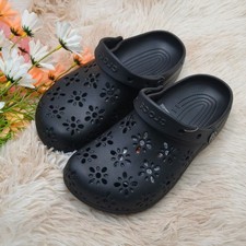 2025 NEW Crocs Adults Womens Small flower Classic Cayman Lightweight Clogs UK