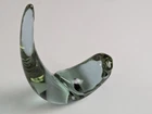 Vintage Murano Style Art Glass Seal Sea Lion Figurine Smoky Green Blue Sculpture