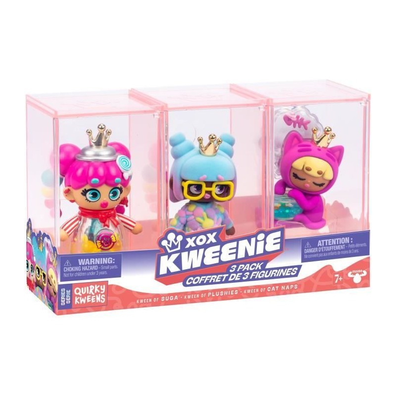 Poupées XOX KWEENIE Quirky 13 cm, le pack de 3 figurines idéal à offrir pour un anniversaire