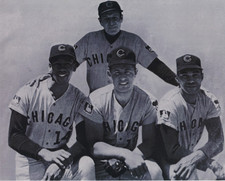 ernie banks,ron santo,billy williams,leo durocher 8x10 photo chicago cubs