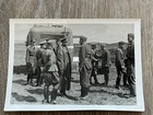 original ww2 photo of field marshal rommel with officers in the field