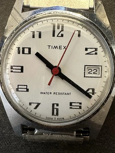 1976 Timex Manual Wind – 30mm Case – Date – Running – Good Condition