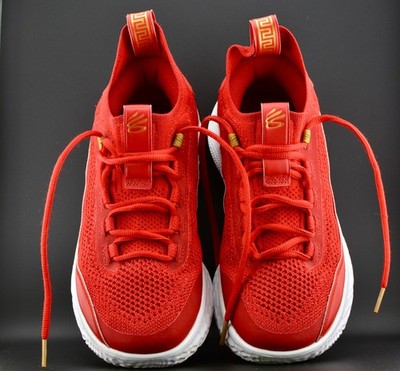 Under Armour Curry 8 CNY Chinese New Year Basketball Shoes - Size 7Y - Red Gold