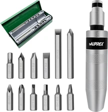 Manual Impact Screwdriver, 1/2” Reversible Hand Impact Driver Set, Hammer Screwd