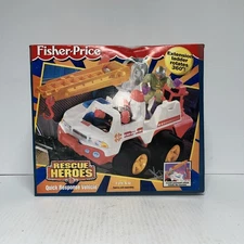 1998 Fisher Price Rescue Heroes Quick Response Vehicle Factory Sealed
