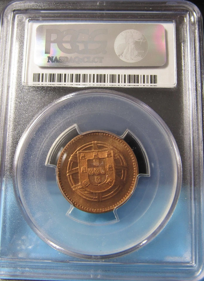 1921 Portugal 2 Centavo 2C PCGS MS65RD KM568 Key Date Top Pops @ PCGS - Image 3 of 4