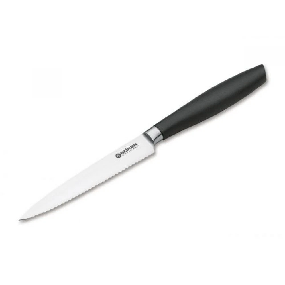 BÖKER SOLINGEN Forged Tomato Knife – 12cm Serrated Blade – Black Handle – German
