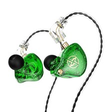 KAMINRUN DX2 in Ear Monitor Headphones, HiFi Stereo IEM No Mic, Green