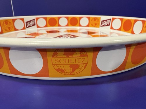 Vintage 60s Schlitz Metal Beer Tray No 81423 ©️1968 Schlitz Brewing Co Milwaukee - Picture 9 of 11