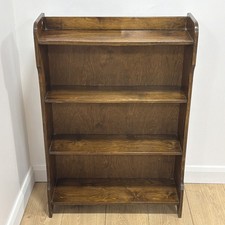 Vintage Book Shelf 89x60x20cm Four Shelf Bookcase Floor Standing Mid Century
