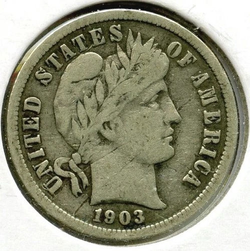 1903-O Barber Silver Dime - New Orleans Mint - Q438