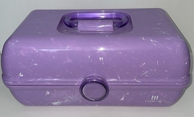 Ulta Beauty Caboodle Make Up Purple Marbled Large Storage Case w/ Mirror 