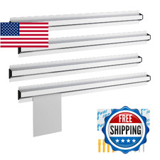 4 Pack 24 Inch Aluminum Ticket Holder for Restaurant, Slide Check Rack for Kitch