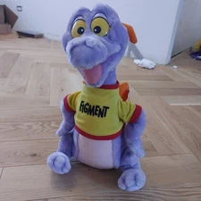 FIGMENT Disneyland Walt Disney World Large Plush 17" Purple Dragon Tags Vintage
