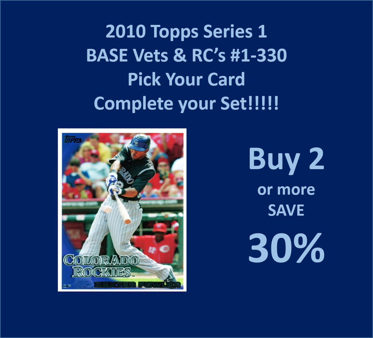 2010 Topps SERIES 1 Base Vets & RCs #1-330 You Pick Complete your set SPECIAL!!!