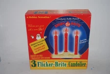 Christopher Radko Shiny Brite Flicker 3 Light Candolier Candelabra – No Bulbs