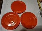 Fiesta Ware HLC Lot Of 3 Fiesta Saucer and Plates Vintage Tangerine Orange